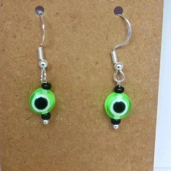 Cute funky beaded 925 silver earrings - Picture 1 of 3